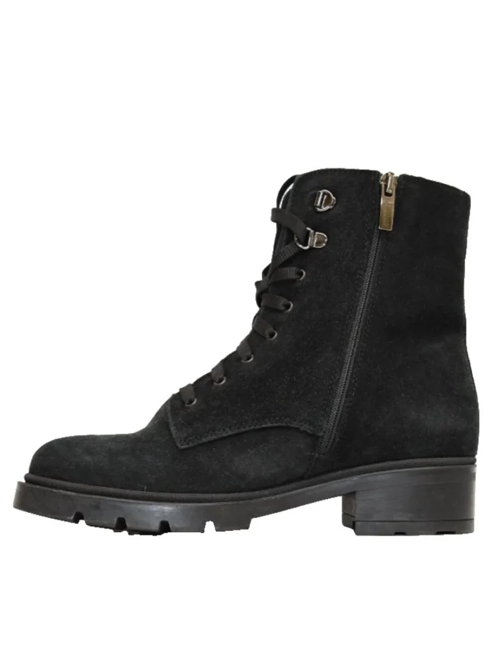 New! LA CANADIENNE Sabel Waterproof Hiker Boots Black Suede Size 6.5 DD542